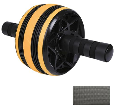 Dalekana AB Wheel Roller, Exercise Abdominal Fitness Wheel, Work-out Strength-Training Roller, 11.2L, Yellow