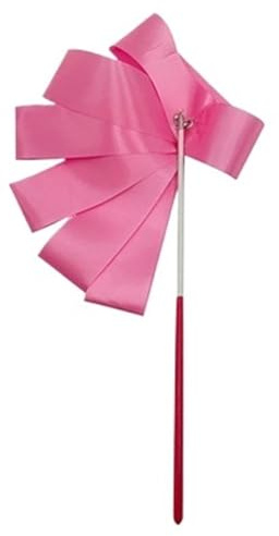 SUBLXPoten Nastri da Ballo 2M/4M Nastri Colorati da Palestra Nastro da Danza Arte Ritmica Ginnastica Balletto Streamer Twirling Rod Stick for Allenamento in Palestra(Pink,2M)