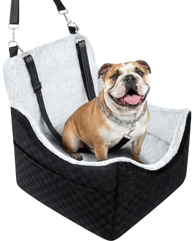 PHCOHIDO Dog Car Seats for Medium Dogs, All-Season Comfort Dog car Seat Boosters Detachable & Washable Pet Dogs Seat for Cars, SUVs, Easy to Install (Black)