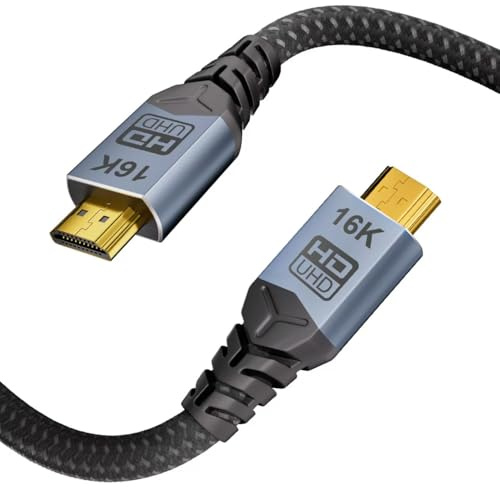 CABLAPTOP cavo hdmi 1 mt,16K 8K Cavo HDMI 2.2 1M, 96Gbps Ultra Elevata Velocità HDMI Cavi Ethernet CEC 4K 480Hz 240Hz 144Hz 120Hz 8K ARC eARC HDCP2.3 HDR10+ PC Laptop TV Monitor Proiettore