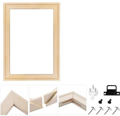 Träramar för canvasdukar, DIY Trä Canvas Bårstänger Kit for olje- och diamantmålning i flera storlekar(50x70cm)