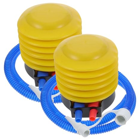 MERRYHAPY Tiny Air Pump in Plastico Leggero per Gonfiare Palloncini e Exercise Yoga Ball, Pompa Portatile per Feste e Attività Sportive, Set 2 Pezzi