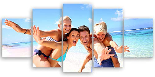 ge Bildet Bild auf Leinwand | Ihr eigenes Foto - Ihr Wunsch-Motiv auf Künstler-Leinwand in 150x70 cm mehrteilig als Wandbild XXL | Wand-deko Dekoration Wohnung modern Bilder | 1462