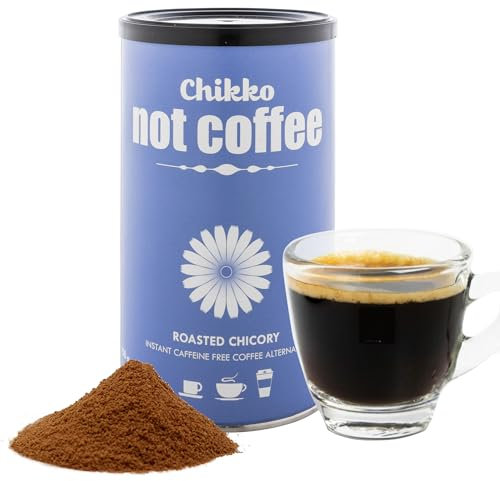 Chikko Not Coffee Organic Chicory Coffee 150g - No Added Sugars - Instant Decaf Coffee Alternative, Vegan - Made from Natural Roasted Chicory Root Powder - No Chemicals
