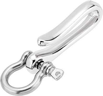 PandaHall Schlüsselanhänger Haken, Messing Solide U-Form Haken D-Ring Anker Schäkel Verschlüsse Schlüsselschnalle Gürtel Brieftasche Clip Halter Für Brieftasche, Schlüsselanhänger, Abzeichen