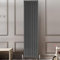 Pinta 1800 x 475mm Vertical Radiator Flat Panel Double Column | Bathroom Kitchen Living Room Radiator - Anthracite Grey Inc Brackets