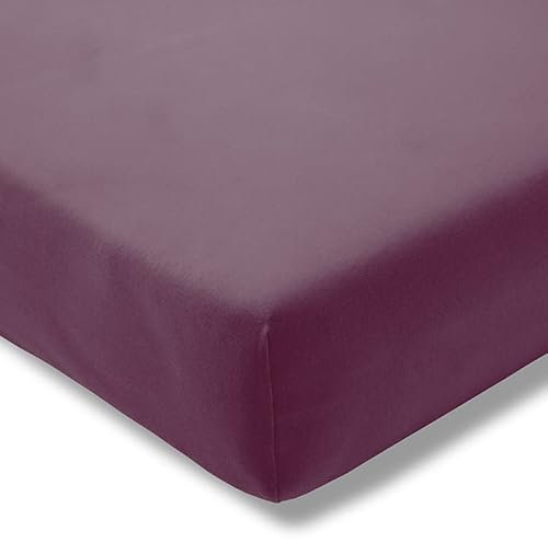 ESTELLA Jersey Stretch Spannbetttuch Bettlaken 180 x 200 cm - 200 x 220 cm 6600 670 aubergine