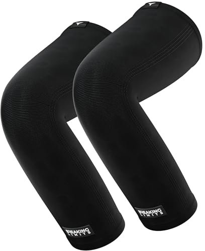 BREAKING LIMITS Ellenbogen Kompressions Bandage - Elastische Ellbogen Bandage für Unterarm-Muskelschmerzen - Golferarm- & Tennisarm Bandage - Elastische Gelenk Bandage für Damen und Herren (M)