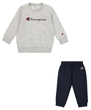 Champion Legacy Script Shop TD (306899) -Ultra-Light Powerblend Fleece Crewneck Traje, Gris (EM021), 2 años para Niños