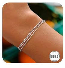 ORAZIO Armband Damen: Silber 925 Armbänder Verstellbare Armband Schmuck Silber Ketten Charm Armband Armkette Damen Mädchen Silberarmband