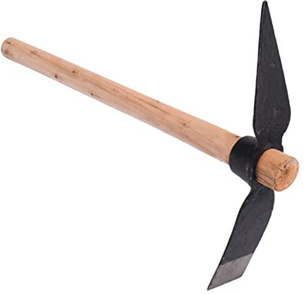 Baie à picone, hache de jardin pour charges lourdes, outil multi-usage à main, forgé pour désherbage pour le jardin, le desserrage du sol, le camping, l'excavation, la plantation,
