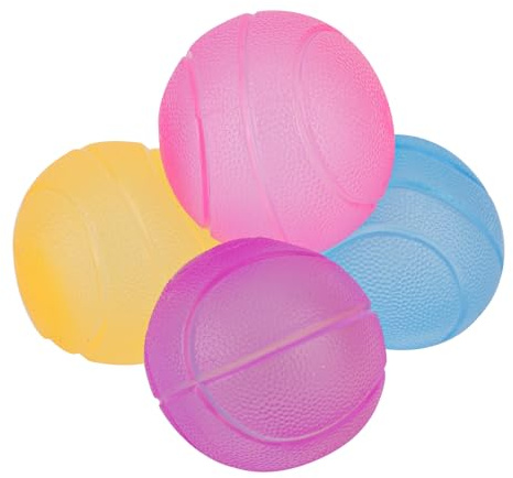 4pz Giocattoli Antistress Palla, Multicolore Giocattoli Ripieni di Maltosio Durevoli Crescita Lenta Palline di Zucchero per Ansia ADHD e Autismo Premi in Classe (Pallacanestro)