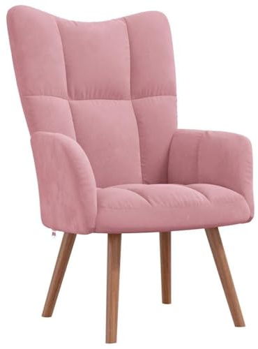 Sillón De Lectura, Sillones De Televisión Moderno, Sillón Relax Sillones De Terciopelo Rosa para El Comedor, El Despacho, La Habitación De Invitados, Estables