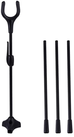 DINHEAROM Support d'arc Trépied Pliable en Fibre de Verre, Capacité de Charge Élevée, Pince en U pour Fixation Sécurisée, Adapté Tir sur Cible et Chasse
