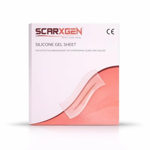 SCARXGEN 5x5 cm, Silikongelfolie, Avancerad ärrborttagningsfilm för små ärr, synlig ärrreducering, 2-pack