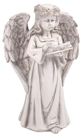 Unbekannt Solar Solar Decoración de Lápida Ángel de la Guarda de Dekoengel Figura de Ángel LED Tumba de Decoración