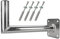 GALLUNOPTIMAL Aluminium Wandhalter 40 cm INKL Mastkappe für Satelliten-Schüssel | Satelliten-Anlage | SAT-Halterung | SAT-Antenne 400 mm