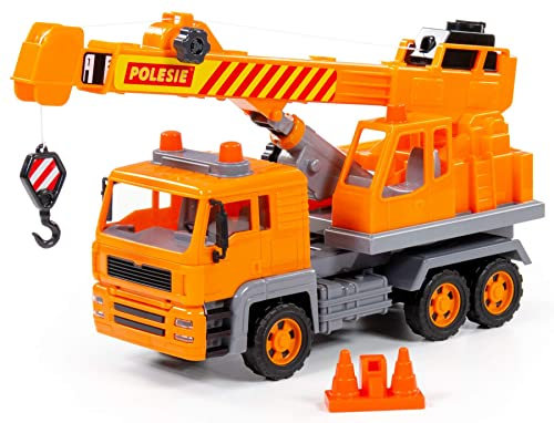 Polesie Teleskop-Kran LKW Kinder Spielzeug Nr. 2 Special Schwungrad Fahrzeug mit Zubehör
