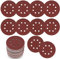 30 Pièces Disques Abrasifs 125 mm/5 Pouces, Disque de Ponçage Grain 80, Papier Abrasif 8 Trous, Feuilles Abrasives pour Ponceuse Orbitale Aléatoire Murale