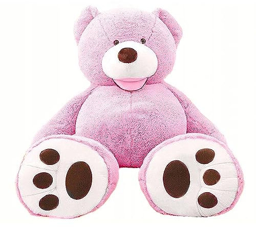 Lifestyle & More Orsacchiotto gigante rosa 130 cm XXL orsetto di peluche morbido e vellutato