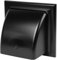 Awenta 6 Inch Wall Vent Cover with Backdraft Damper - Black ABS Plastic Hood with Gravity Flap/Rain Guard - Weatherproof Exterior Exhaust Grille for Dryer Bathroom Kitchen Fans - Outdoor Air Outlet