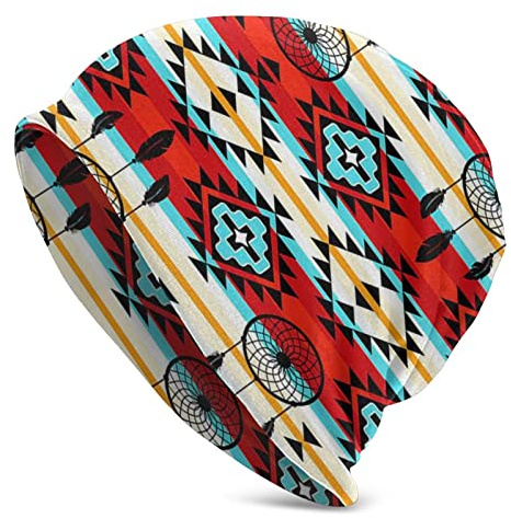 Dödskallemössa indianen Navajo tribal vintermössa prydlig cykel hattar multifunktionell sportmössa hatt för gåvor, fiske, jul, Mössa hatt 477, M