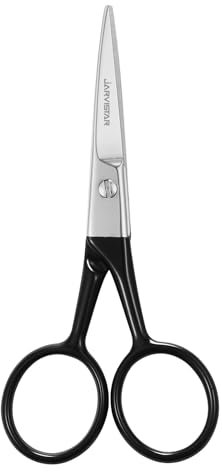 JARVISTAR Forbici per unghie nere – Forbici di precisione affilate in acciaio inox da 4 pollici, versatili, per tagliare i bordi delle unghie, rimuovere i calli e per tagliare barba e sopracciglia