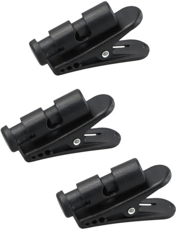 3 Piezas Clips para Cable de Auriculares, Abrazadera de Ropa, Pinza de Fijación de Giro de 360 Grados para Alambres de 2 a 4 mm