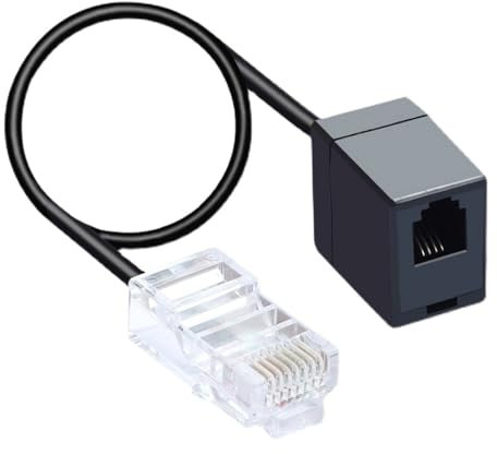 Zdprkqzvz Cable de conversión RJ45 a RJ11 de alta velocidad RJ45 a RJ11, cable adaptador de conexión Ethernet a sistemas telefónicos