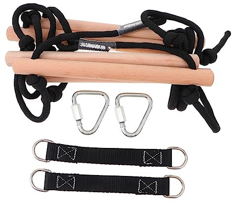 Milisten Échelle Bois pour Garçon Fille Extérieur Échelle De Corde pour Escalade Et Loisirs De Fitness pour Jardin Arbre Renforce Les Compétences