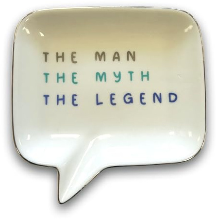 The Man The Myth The Legend Ceramic Trinket Tray Dish Decorative Gift for Him LKTT006 by LK