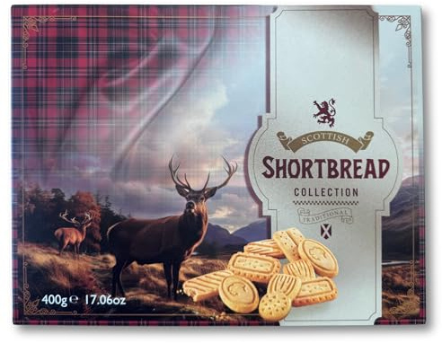 The Luxury Scottish Shortbread Collection 400g by Crafted Gift Co. - Premium Selection - Traditional Christmas Biscuit Gift - Product of Scotland