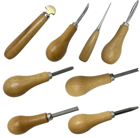 Juego de 8 herramientas avanzadas de grabado para manualidades, agarre a prueba de fatiga, profesional, metal, joyería de trabajo