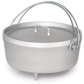 GSI Outdoors Dutch Oven aus Aluminium, 30,5 cm, Dutch Oven mit festen Beinen für Camping, Kabine und Küche zu Hause