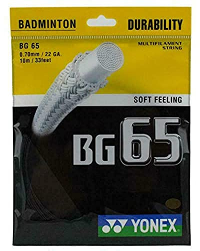 Yonex - BG 65 10Mts Badminton String, BG65 Black