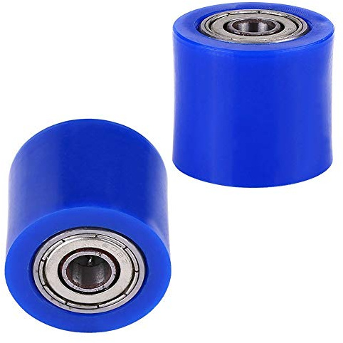 Qiilu Roue Dirt, Poulie Du Pignon De Guidage, Universelle 8mm Poulie À Galets Tendeur À Galet Pour Moto Motorisée Dirt Pit Pro Bike Bike (Bleu)
