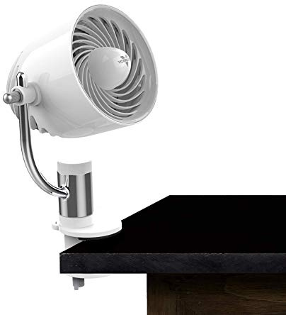 Vornado PIVOTC Personal Air Circulator Fan with Multi-Surface Clip, White (CR1-0387-43)