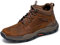 Skechers Respected Boswell, Stivali Uomo, Dark Brown Leather W Synthetic, 46 EU