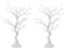 Sziqiqi Künstlicher Baum für Dekoration Hochzeit/Esstisch, abziehbarer Wunschbaum Hochzeit, Dekoration Baum für Hochzeit Empfangstisch, Gefälschter Baum, Weiß, 58cm