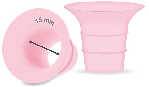 Maymom Flanscheinlage 15 mm compatible con Elvie Single Double Electric und Elvie Stride 24 mm Cup, kompatibel mit Medela PersonalFit Flex, nicht original