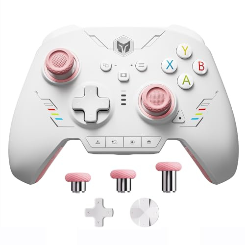 PC-styrenheter, BIGBIG WON Rainbow 2 SE trådlös rörelsekontroll, hall-effektutlösare, 12-bitars ADC, 3 joysticks, 4-vägs D-pad och 8-vägs för Switch/PC/Android/iOS