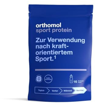 Orthomol Sport Protein Vanille: Hochwertiges Molkenprotein mit BCAAs, Kreatin, L-Glutamin für gezielte Muskelerholung, glutenfrei, 640 g