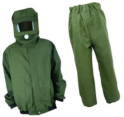 Ronyme Combinaison de sablage légère, combinaison de sablage pour les travaux de pulvérisation de soudeur, Vert