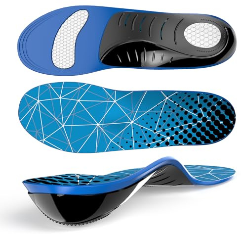 Fascitis plantar plantilla de soporte del arco del pie - plantilla ortopédica welnova, adecuada para dolor de pies, pies planos, tottenham, adecuada para la mayoría de zapatos, hombres y mujeres (M)