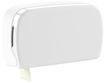 HypaFol Jumbo Toilettenpapierspender, weiß matt – für Rollen bis Ø 19 cm, robust, modern, abschließbar, hygienisch, für Gewerbe & WC