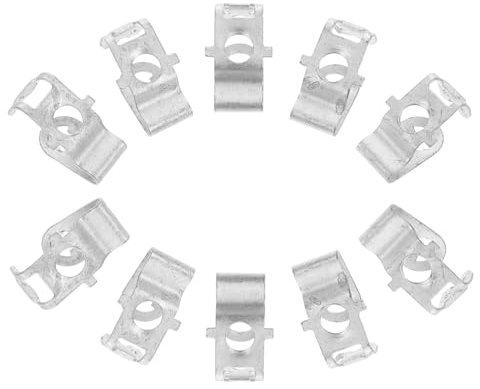 EXAOMBLE 10piezas Sujetadores De Placas De Matrícula Conectores De Cadena Para Motor Automotriz Clips De Reparación De Parachoques Fijaciones Para Guardabarros y Placas De Protección De