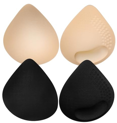 TEMPNAP 2 Pares de Almohadillas Sujetador de Algodón Cómodas y Antideslizantes para Mujer, Insertos Acolchados Ideales para Usar Vestidos y Otras Prendas