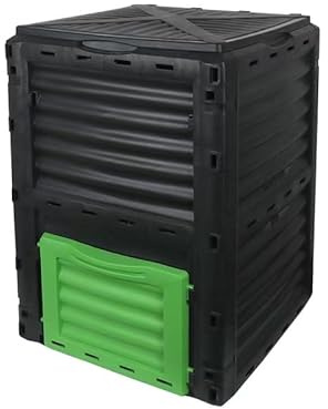 Large 300L Plastic Compost Bin - Outdoor Composter for Efficient Garden Waste Recycling, Weather-Resistant, Ideal for Eco-Friendly Gardening