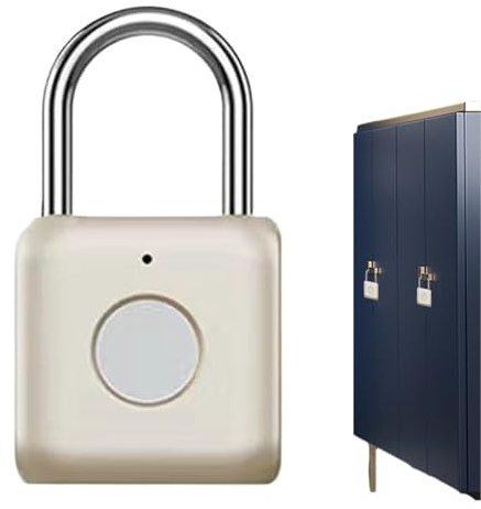 Lucchetto intelligente con impronte digitali, 100 m Ahh, serrature elettroniche, serratura intelligente senza chiave, con biometrico senza chiave, per libreria, valigia, zaino