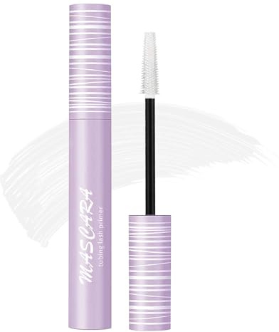 Mascara Primer Vit, 5D Vit Ögonfransfärg Vattenbeständig, Avsmörjningsbeständig & Långvarig Mascara för Extra Volym, Volymgivande & Böjd Ögonfrans Primer för Extremt Långa Ögonfransar, Ögonsmink för